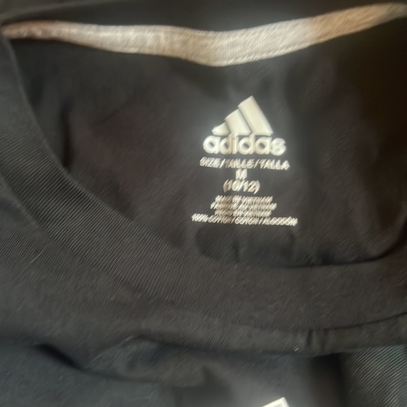NWT kids black Adidas T-shirt, size medium 10/12 - Picture 5 of 5